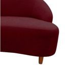 Ver mais imagens de Namoradeira Sofá Feijão Cancún 150cm Orgânica Suede Marsala