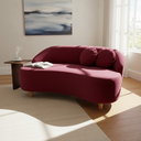 Ver imagem 1 de Namoradeira Sofá Feijão Cancún 150cm Orgânica Suede Marsala