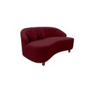 Ver imagem 4 de Namoradeira Sofá Feijão Cancún 150cm Orgânica Suede Marsala