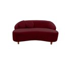 Ver imagem 3 de Namoradeira Sofá Feijão Cancún 150cm Orgânica Suede Marsala