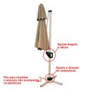 Ver imagem 2 de Ombrelone Guarda Sol Tenda Praia Piscina Verao Sol Varanda Deck Quintal Area Lazer Casa Veraneio Pou