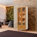 Ver imagem 4 de Cristaleira Adega Reflecta 2 Portas de Vidro C/ Led - Mavaular Off White/naturalle
