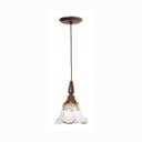 Ver imagem 1 de Lustre Pendente Rústico Madeira E Vidro Country Madelustre