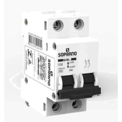 Disjuntor Bipolar 2p 63a Curva C 3ka Shb2gii63a Soprano