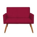 Ver imagem 2 de Kit 2 Poltronas/Namoradeira Veludo Vermelho