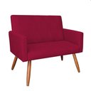 Ver imagem 3 de Kit 2 Poltronas/Namoradeira Veludo Vermelho