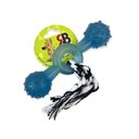 Ver imagem 5 de Kit 2 Brinquedo Mordedor Pet Halteres Cristal C/ Corda Médio Cor: Azul