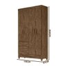Roupeiro Pequeno 4 Portas Infantil Castanho Wood Mia Jm Móveis - 4