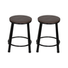 Kit 2 Banquetas Baixa Banco Cozinha Americana Balcão Bar Aço:marrom/preto - 1