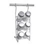 Porta Tempero 6 Potes em Vidro Inox Jomer 3031 - 1