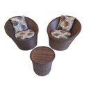 Ver imagem 1 de Jogo Poltronas Redondo,área Externa Varanda,tecido Kodus Fendi Karsten