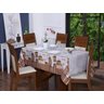 Toalha de Mesa 10 Cadeiras 3,00 X 1,40 Mesa Posta Cozinha Sala de Jantar Oxford Estampada:cappuccino - 3
