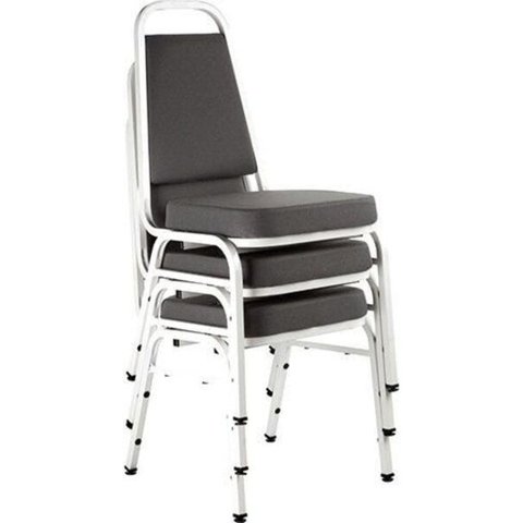 Kit 3 Cadeiras Empilháveis Linha Hotel Plus Cor:Cinza