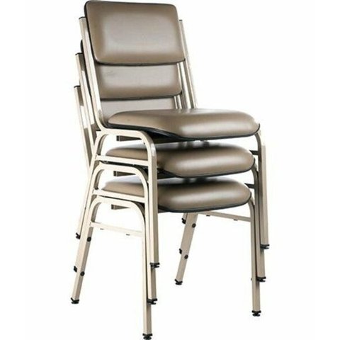 Kit 3 Cadeiras Empilháveis Auditórios Linha Hotel Smart Cor:Cinza