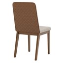Ver imagem 3 de Cadeira para Mesa de Jantar Pietra Kit 02 Peças Corano Caramelo Linho – Henn