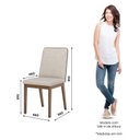 Ver imagem 4 de Cadeira para Mesa de Jantar Pietra Kit 02 Peças Corano Caramelo Linho – Henn