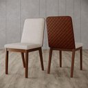 Ver imagem 5 de Cadeira para Mesa de Jantar Pietra Kit 02 Peças Corano Caramelo Linho – Henn
