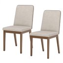 Ver imagem 1 de Cadeira para Mesa de Jantar Pietra Kit 02 Peças Corano Caramelo Linho – Henn