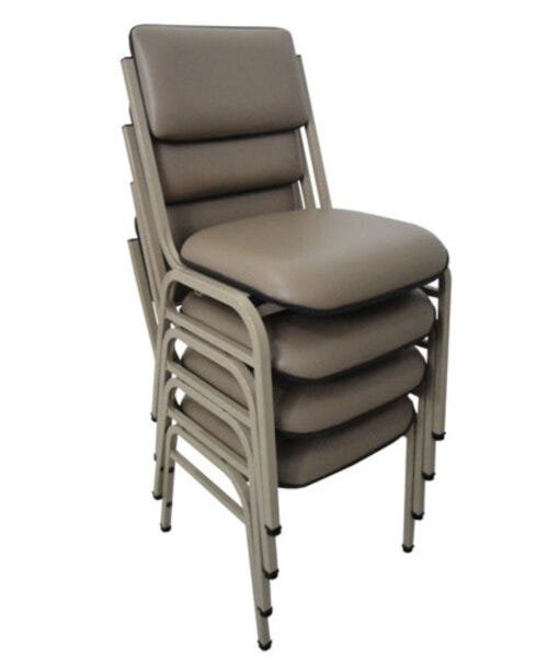 Kit 4 Cadeiras Empilháveis Auditórios Linha Hotel Smart Cor:Cinza - 1