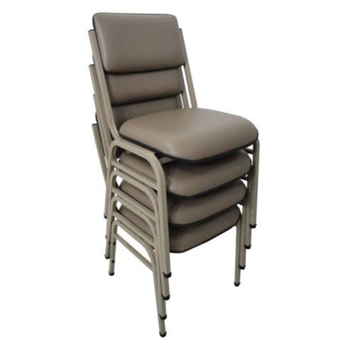 Kit 4 Cadeiras Empilháveis Auditórios Linha Hotel Smart Cor:Cinza