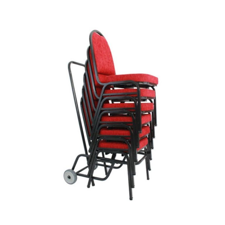 Kit 6 Cadeiras Empilháveis para Auditórios Linha Hotel Cor:Vermelho
