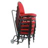 Kit 6 Cadeiras Empilháveis para Auditórios Linha Hotel Cor:Vermelho - 1