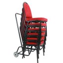 Ver imagem 1 de Kit 6 Cadeiras Empilháveis para Auditórios Linha Hotel Cor:Vermelho