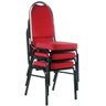 Kit 3 Cadeiras Empilháveis para Auditórios Linha Hotel Cor:Vermelho - 1