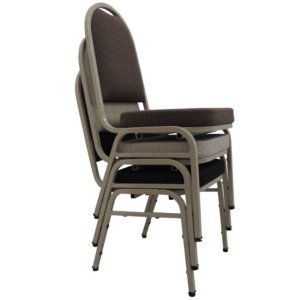 Kit 3 Cadeiras Empilháveis para Auditórios Linha Hotel Cor:Preto