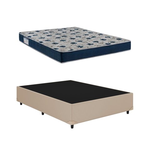 Cama Box Casal Iso 60 Espuma D28 138x188 Bege - Ortobom