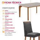 Ver imagem 2 de Mesa de Jantar Liz 180cm Tampo MDF Vidro Canto Copo com 6 Cadeiras Yasmin