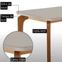 Ver imagem 6 de Mesa de Jantar Liz 180cm Tampo MDF Vidro Canto Copo com 6 Cadeiras Yasmin