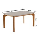 Ver imagem 4 de Mesa de Jantar Liz 180cm Tampo MDF Vidro Canto Copo com 6 Cadeiras Yasmin