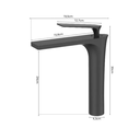 Ver imagem 6 de Torneira Monocomando Bica Alta Preto Fosco Luxo Banheiro Lavabo Inovartte In39