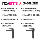 Ver imagem 2 de Torneira Monocomando Bica Alta Preto Fosco Luxo Banheiro Lavabo Inovartte In39