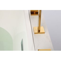 Torneira Misturador Duplo Comando Quadrada Dourado Gold Luxo para Banheiro Lavabo Inovartte In31 - 4