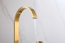 Ver imagem 5 de Torneira Misturador Duplo Comando Quadrada Dourado Gold Luxo para Banheiro Lavabo Inovartte In31