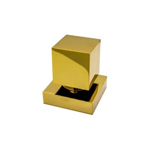 Acabamento Registro Quadrado Dourado Brilhante Padrão Deca