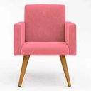 Ver imagem 1 de Poltrona Nina Suede Rosa - Borsuk