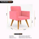 Ver imagem 2 de Poltrona Nina Suede Rosa - Borsuk