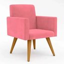 Ver imagem 4 de Poltrona Nina Suede Rosa - Borsuk
