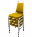 Ver imagem 1 de Kit com 4 Cadeiras Empilháveis Linha Hotel Plus Amarelo