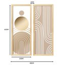 Ver imagem 4 de Kit 2 Quadros Decorativos Geométrico Minimalista Quarto Sala
