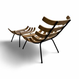 Poltrona Costela G2home + Puff Linho e Costela Multilaminada:cinza - 6