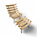 Ver imagem 5 de Poltrona Costela G2home + Puff Linho e Costela Multilaminada:cinza