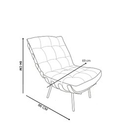Poltrona Costela G2home + Puff Linho e Costela Multilaminada:cinza - 3