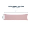Ver imagem 3 de Fronhas para Travesseiro de Corpo Slim 1,50m X 50cm 2 Unidades - Rose