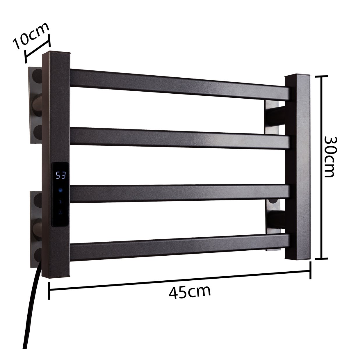 Toalheiro Elétrico Térmico Aquecido 30x 45 Preto 110v - 4