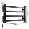 Toalheiro Elétrico Térmico Aquecido 30x 45 Preto 110v - 4