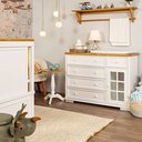 Ver imagem 3 de Cômoda Infantil Encanto 5 Gavetas com Porta de Vidro